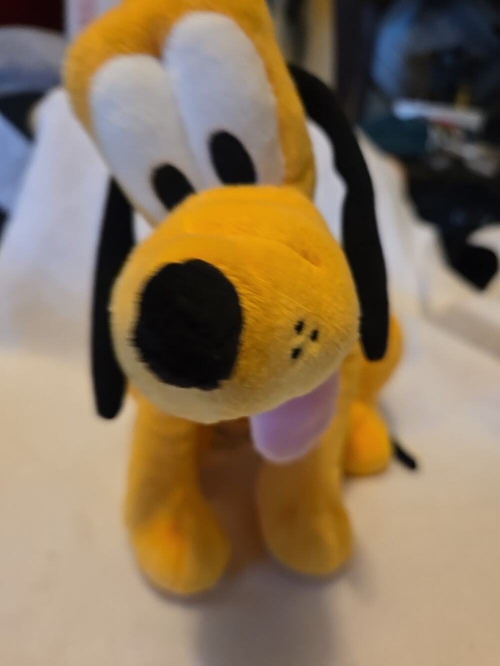 Disney "Pluto" Mickey Mouse Puppy Dog Plush Stuffed Animal 15" EUC